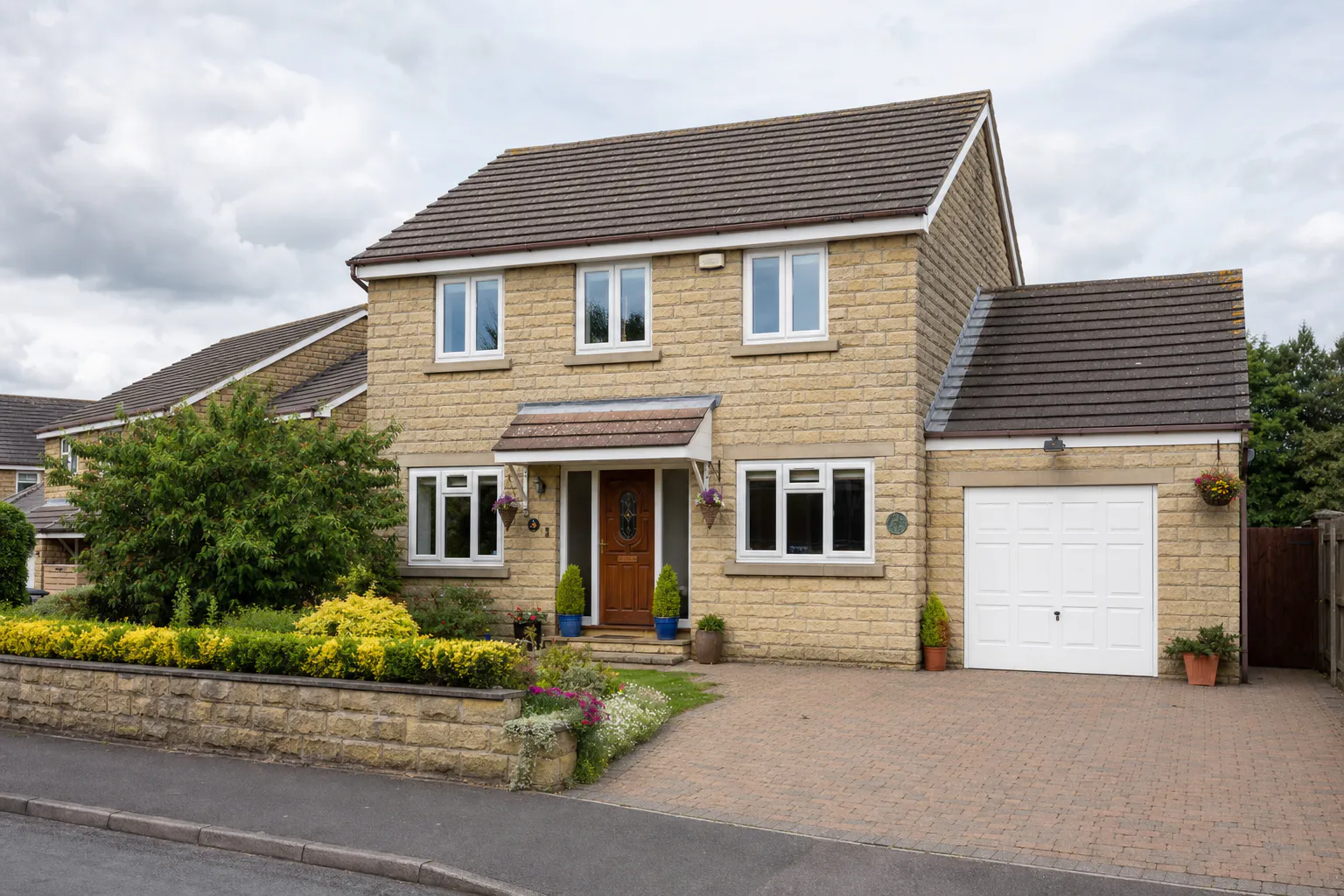 Detached Yorkshire stone house — old casement windows before
