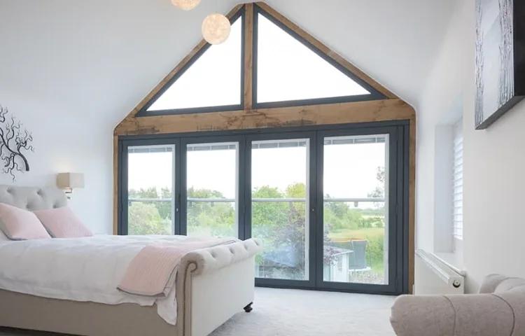 Aluminium bay window on a period Yorkshire home