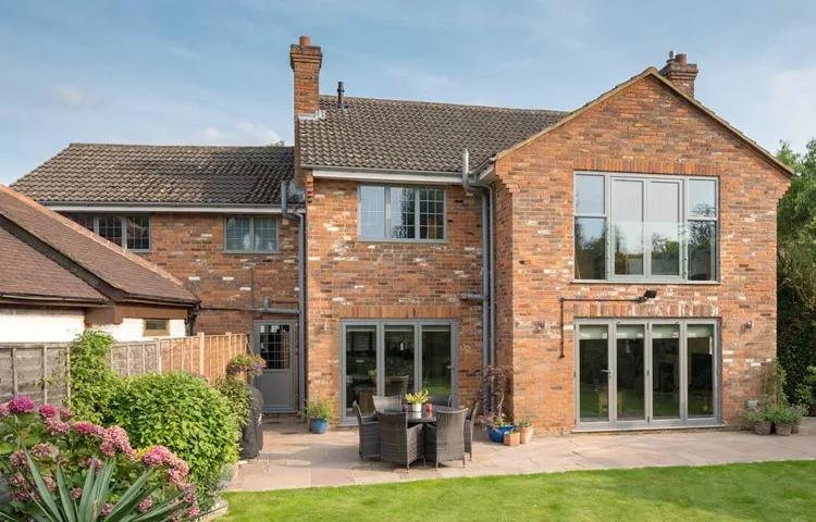 Anthracite grey aluminium windows on a stone Yorkshire property